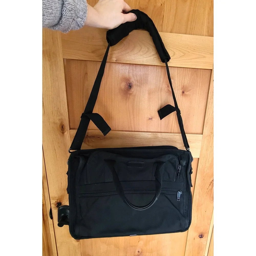 Vintage Tumi Black Canvas Ballistic Nylon Briefcase‎ Laptop Carry On Bag Travel